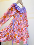Preorder 05.27 GLD1032 Pumpkin Flower Purple Girl's Dress