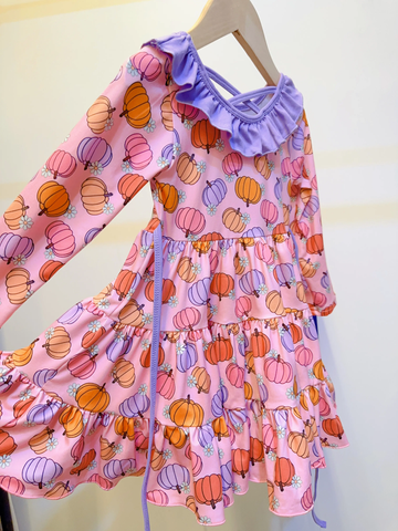 Preorder 05.27 Pumpkin Flower Purple Girl's Dress