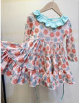 Preorder 05.27 GLD1034 Flower Sky Blue Girl's Dress