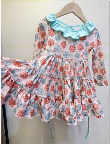 Preorder 05.27 Flower Sky Blue Girl's Dress