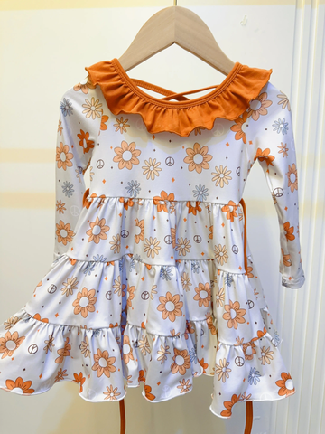 Preorder 05.27 Flower Orange Girl's Dress