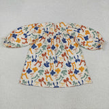 GLD1086 Thankful Bows Smocked Girl's Dress