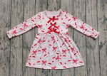 Preorder Samples GLD1233 Christmas Santa Bows Love Girl's Dress