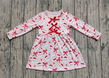 Preorder Samples GLD1233 Christmas Santa Bows Love Girl's Dress
