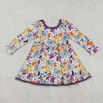 GLD1249 Halloween Movies Cartoon Purple Girl's Dress