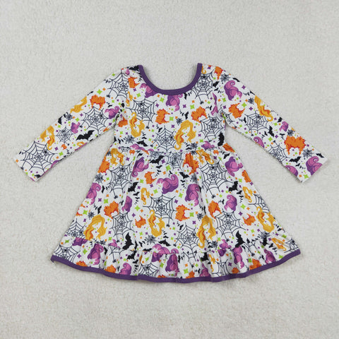 GLD1249 Halloween Movies Cartoon Purple Girl's Dress