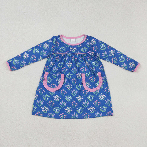 GLD1257 Garden Flower Pink Girl's Dress