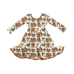 Preorder 09.16 GLD1270 Game Day Bows Football Love Girl's Dress