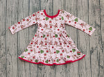 Preorder Samples GLD1274 Christmas Cowboy Hat Boots Girl's Dress
