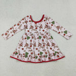 GLD1274 Christmas Cowboy Hat Boots Girl's Dress