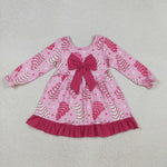 GLD1276 Christmas Trees Pie Pink Girl's Dress