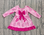 Preorder Samples GLD1276 Christmas Trees Pie Pink Girl's Dress