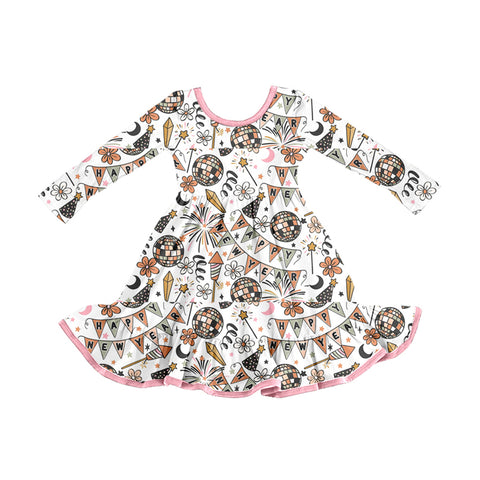 Preorder 09.26 Happy New Year Pink Girl's Dress