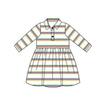 Preorder Samples GLD1331 Mardi Gras Stripe Girl's Dress (12-18M to 7-8T)
