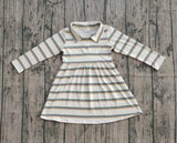 Preorder Samples GLD1331 Mardi Gras Stripe Girl's Dress (12-18M to 7-8T)