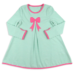 Preorder 10.10 MOQ 5 pcs GLD1342 Bows Stripe Cute Girl's Dress