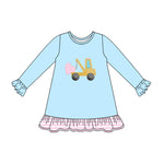 Preorder 10.14 MOQ 5 pcs GLD1348 Valentine's Day Truck Car Love Girl's Dress