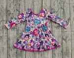 Preorder Samples GLD1351 Cartoon Flower Purple Girl's Dress