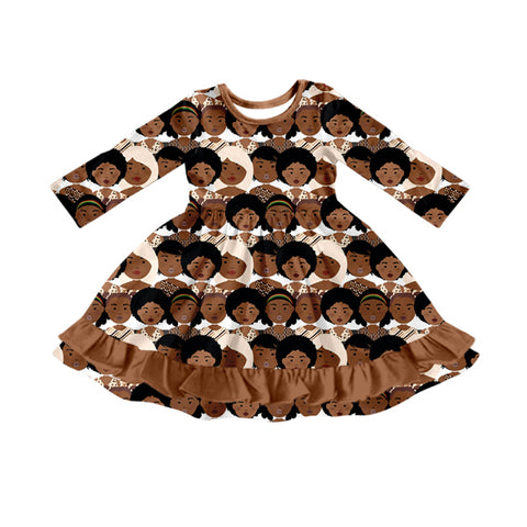 Preorder 10.21 MOQ 5 pcs GLD1374 Black Lives Matter Girl's Dress