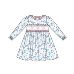 Preorder 10.28 MOQ 5 pcs GLD1376 Valentine's Day Flower Love Pink Girl's Dress