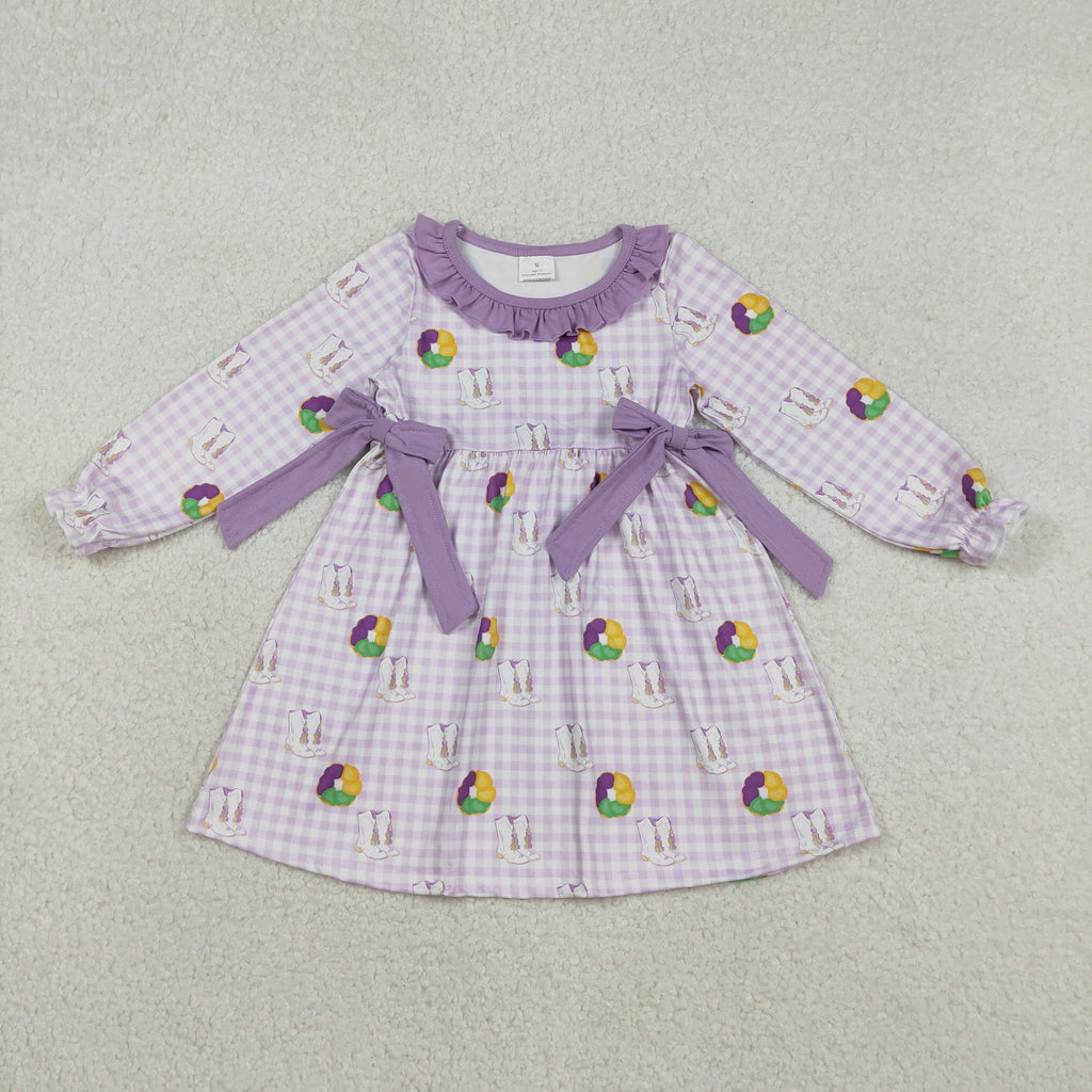 GLD1379 Mardi Gras Donut Purple Girls Dress – Amy yu garments wholesale GLD1379 Mardi Gras Donut Purple Girls Dress – Amy yu garments wholesale