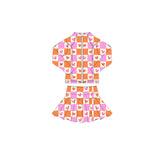 Preorder 11.17 MOQ 5 pcs GLD1388 Love Plaid Yoga Coat Girls Skorts Set