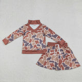 GLD1476 Hunting Camo Girls Skorts Set