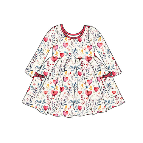 Preorder 12.08 MOQ 5 pcs Valentine's Day Love Flower Girl's Dress