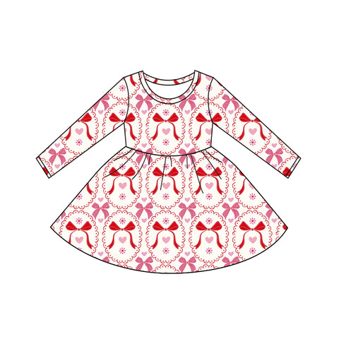 Preorder 12.20 MOQ 5 pcs Valentine's Day Love Pink Girl's Dress