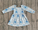 Preorder Samples GLD1567 Castle Bows Blue Princess Girls Dress