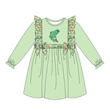 Preorder MOQ 5 Pcs Each Style Hunting Camo Elk Fish Mallard Ducks Girls Dress