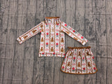 Preorder Samples GLD1607 Christmas Gingerbread Girls Skorts Set