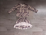 Preorder Samples GLD1614 Hunting Camo Scallop Edge Yoga Girls Skorts Set