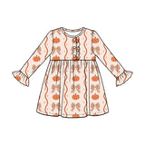 Preorder MOQ 5 Pcs Each Style Fall Pumpkin Bows Sister Girls Clothes