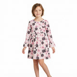 GLD1637 Halloween Pumpkin Flower Bows Girl's Dress