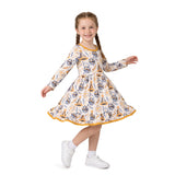 GLD1723 Happy New Year Gold Girl's Dress