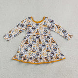 GLD1723 Happy New Year Gold Girl's Dress