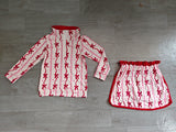 Preorder Samples GLD1751 Valentine's Day Love Bows Pullover Yoga Girls Skorts Set