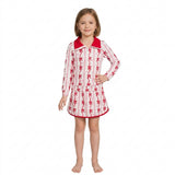 GLD1751 Valentine's Day Love Bows Pullover Girls Skorts Set