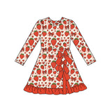 Preorder MOQ 5 pcs Each Style Valentine's Day Bows Love Strawberry Kids Matching Clothes