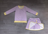 NO MOQ Preorder Samples Each Style Solid Colorful Plaid Yoga Girls Skorts Set Kids Matching Clothes
