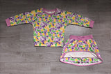 NO MOQ Preorder Samples GLD1824 Mardi Gras Camo Purple Girls Skorts Set