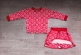 NO MOQ Preorder Samples GLD1826 Valentine's Day Love Plaid Red Girls Skorts Set
