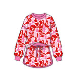 Preorder MOQ 5 pcs Each Style Valentine's Day Camo Ruffles Kids Matching Clothes