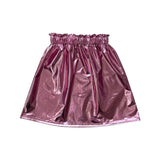 GLK0014 Pink Leather Girl's Skirt