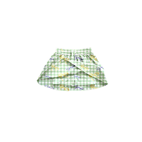 Preorder 10.13 GLK0036 Bows Plaid Girl's Skirt Shorts