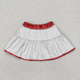 GLK0041 Red Leather Girl's Skirt Shorts