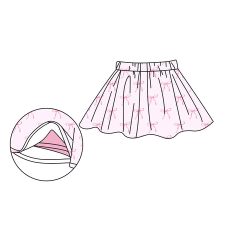 Preorder 12.29 GLK0044 Bows Pink Girl's Skirt Shorts