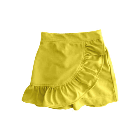 Preorder 03.02 Yellow Cotton Ruffles Girl's Skirt