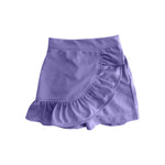 Preorder 03.02 GLK0064 Purple Cotton Ruffles Girl's Skirt